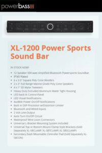 Powerbass XL-1200 Powersports Soundbar
