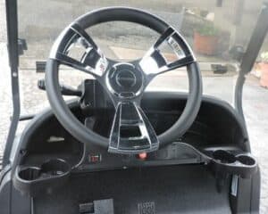 Custom Built Golf Cart - Diamond Series - Steering Wheel Detail
