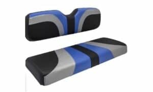 Golf Cart Black Gray and Blue Blade Seat Cover Assembly $399.95